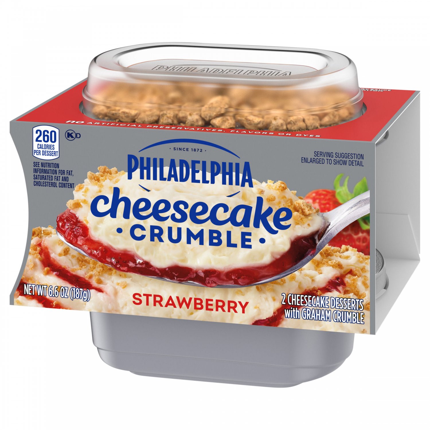 Philadelphia Cheesecake Crumble Strawberry Cheesecake Dessert With